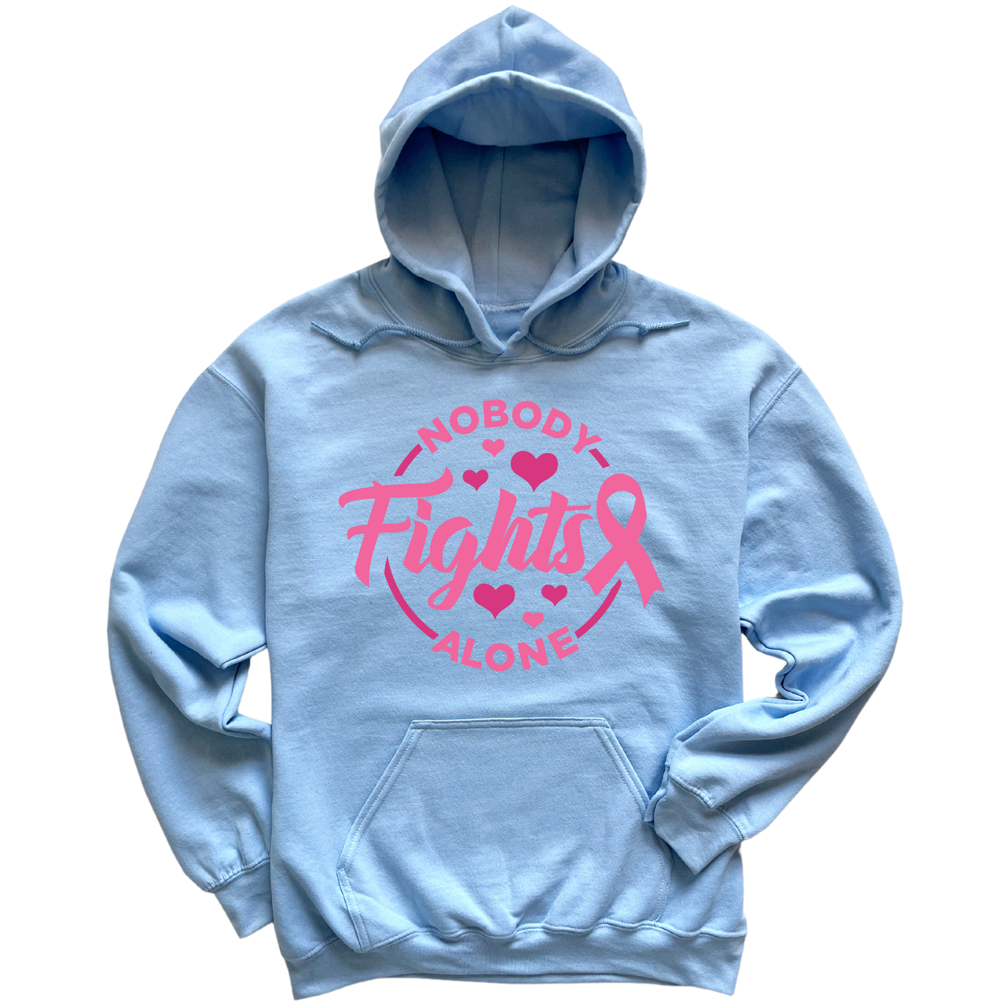 Nobody Fights Alone Breast Cancer Hoodie