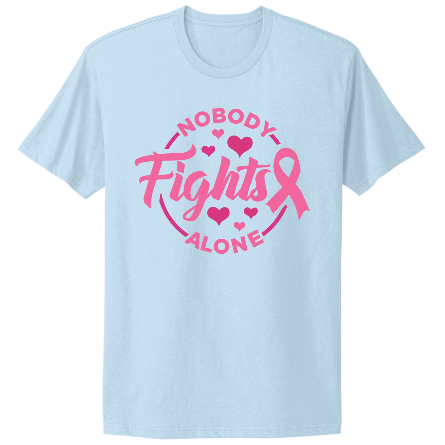 Nobody Fights Alone Breast Cancer T-shirt