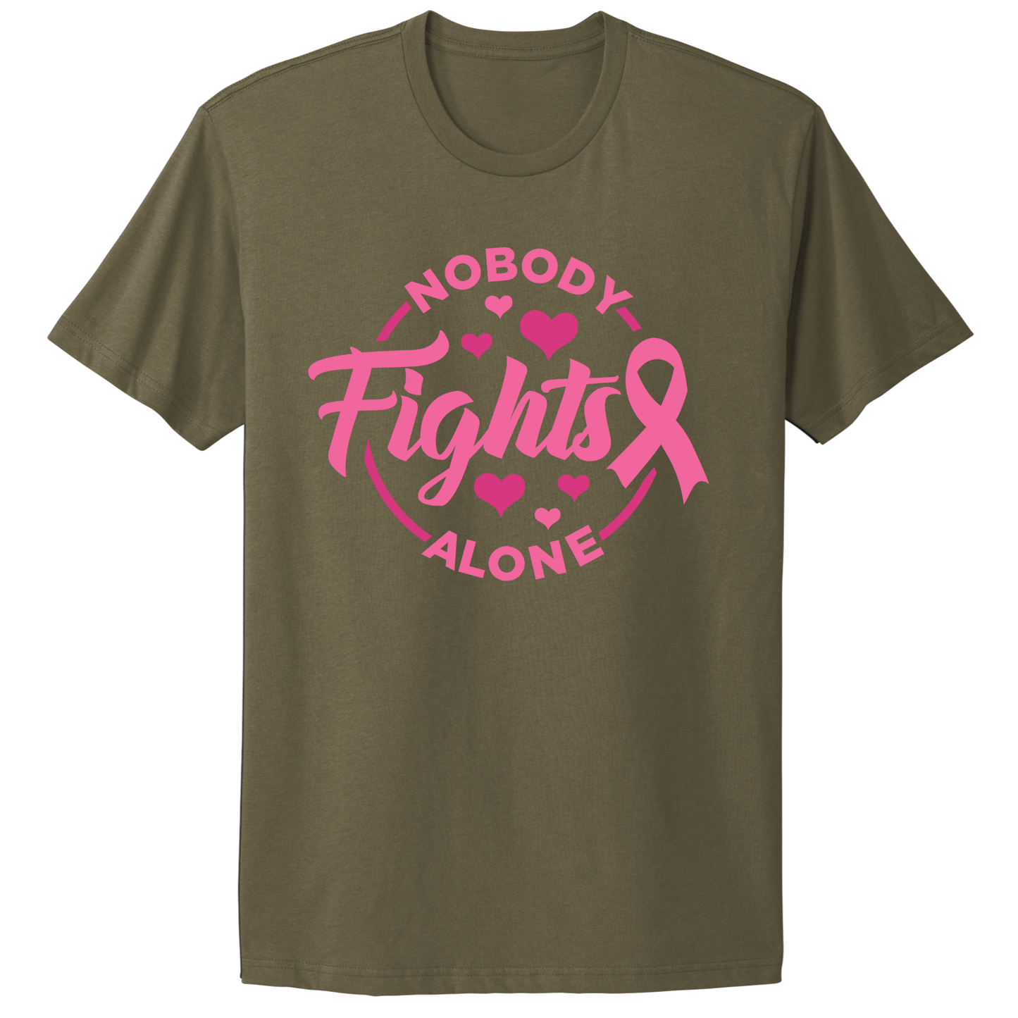 Nobody Fights Alone Breast Cancer T-shirt