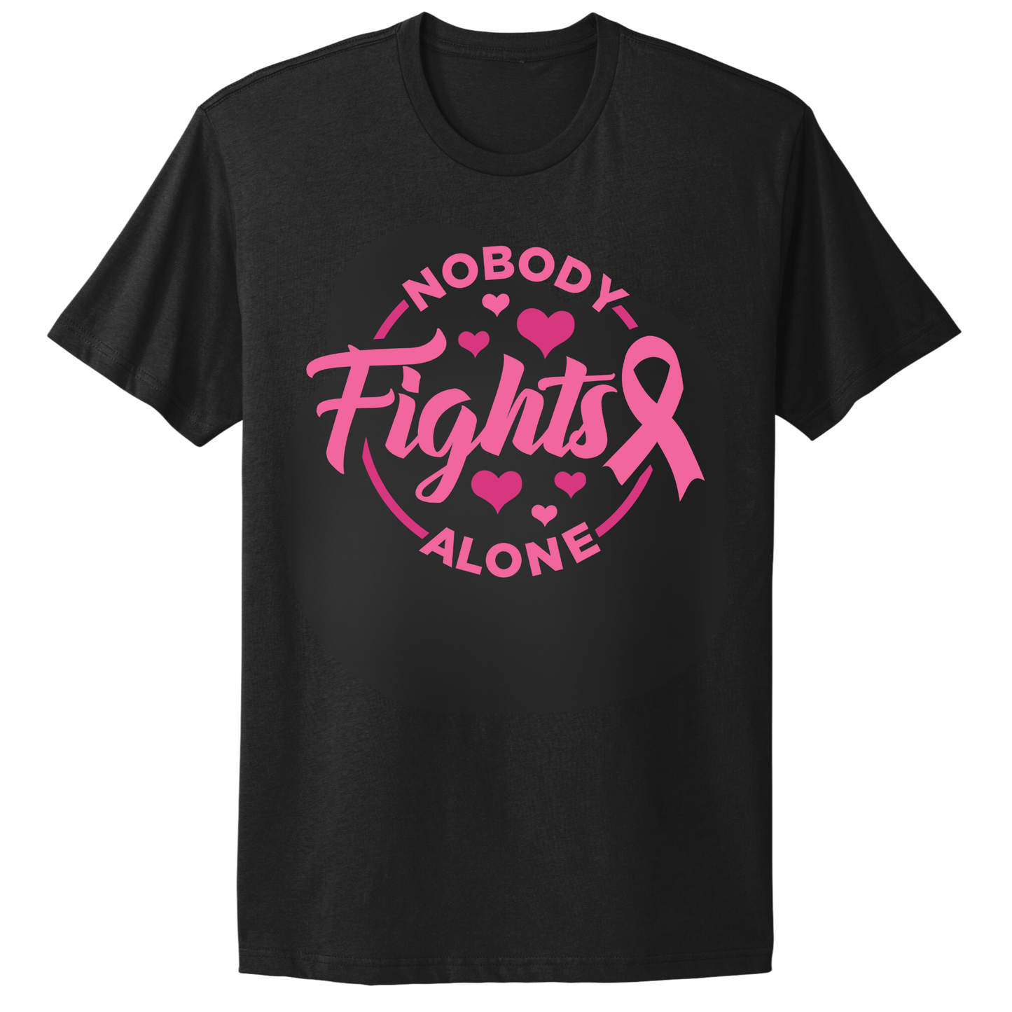 Nobody Fights Alone Breast Cancer T-shirt