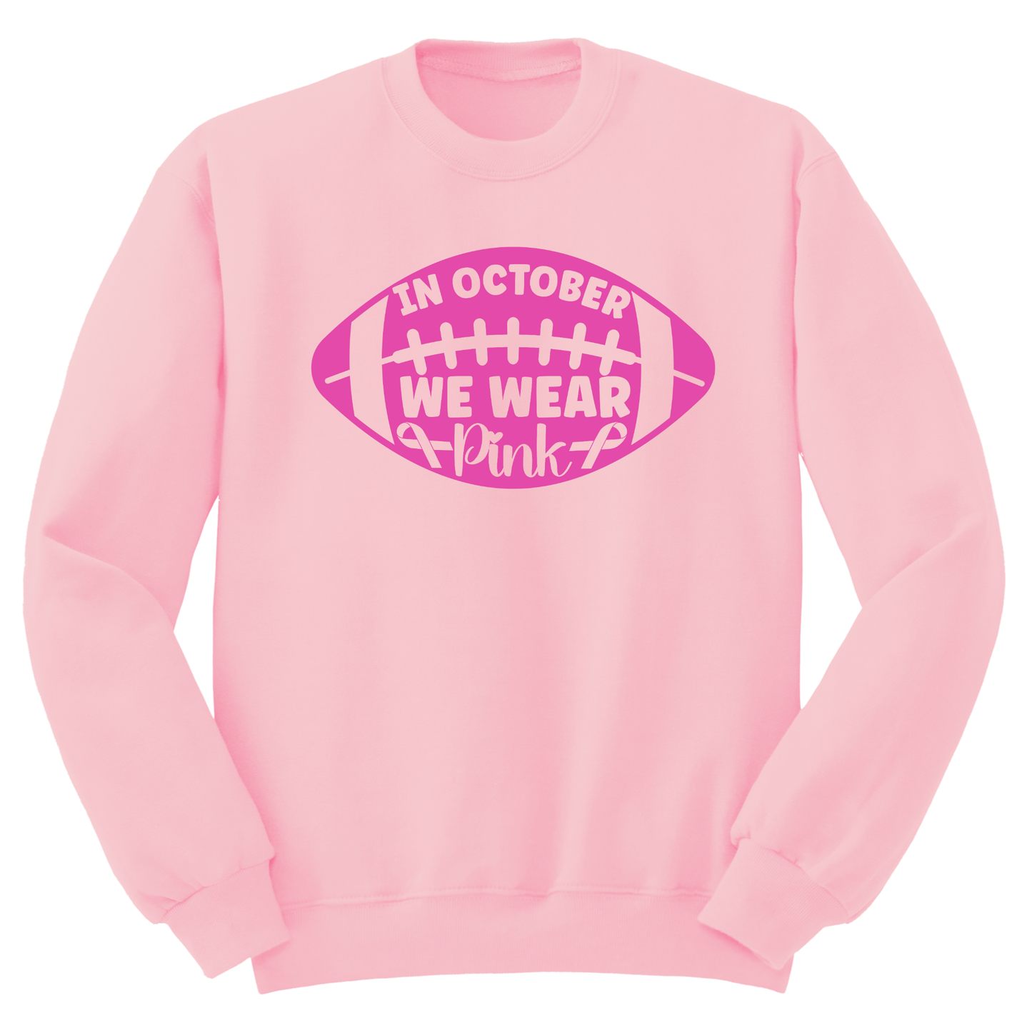 Football Pink Crewneck Sweater