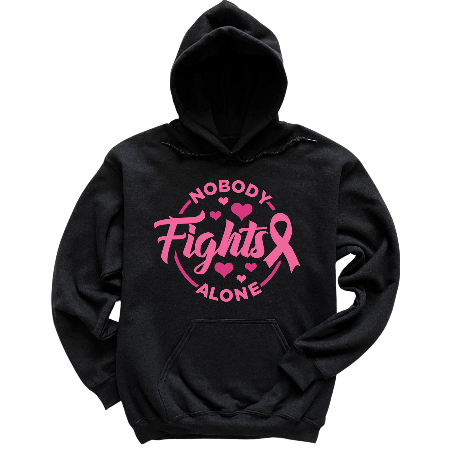 Nobody Fights Alone Breast Cancer Hoodie