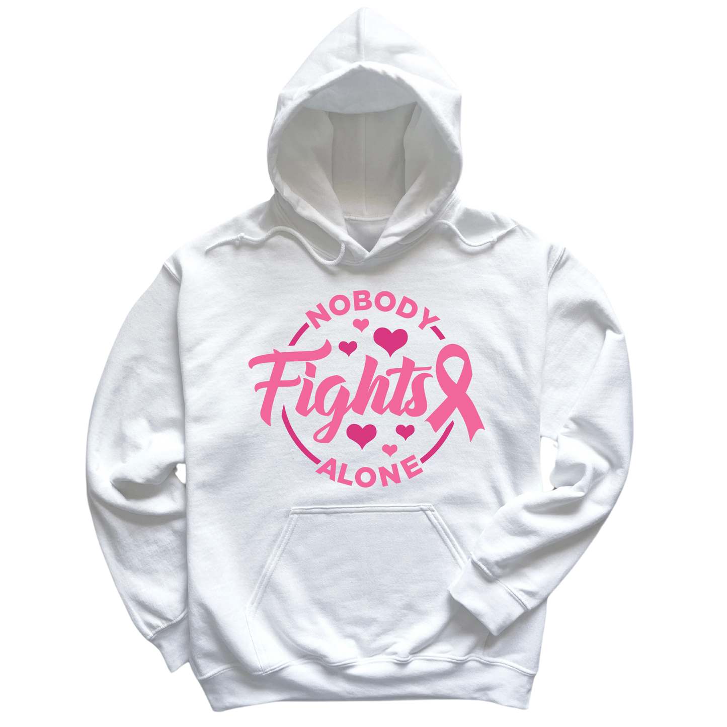 Nobody Fights Alone Breast Cancer Hoodie