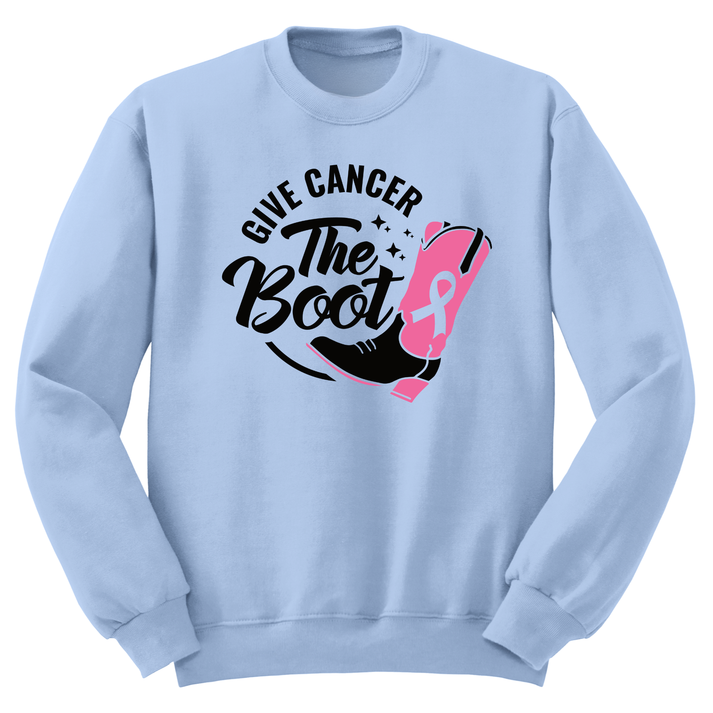 Give Cancer The Boot Crewneck Sweater