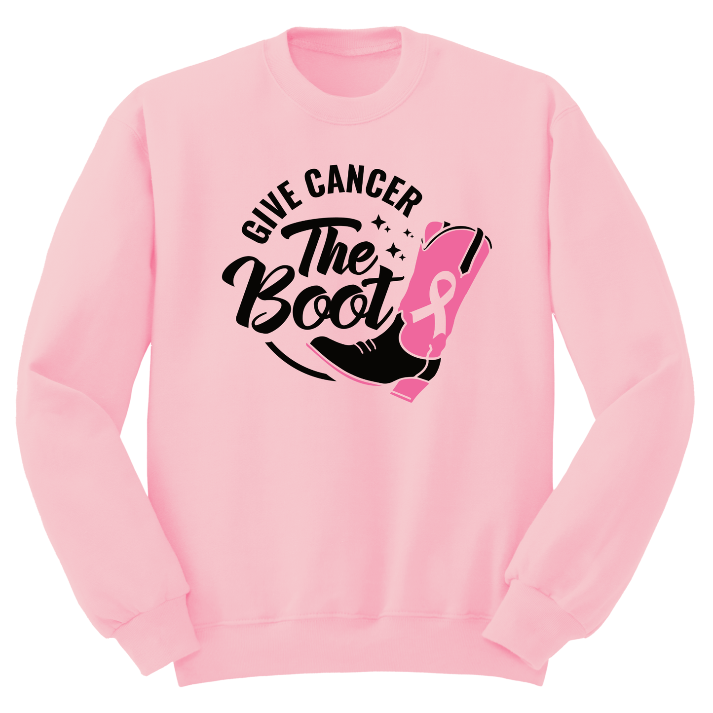 Give Cancer The Boot Crewneck Sweater