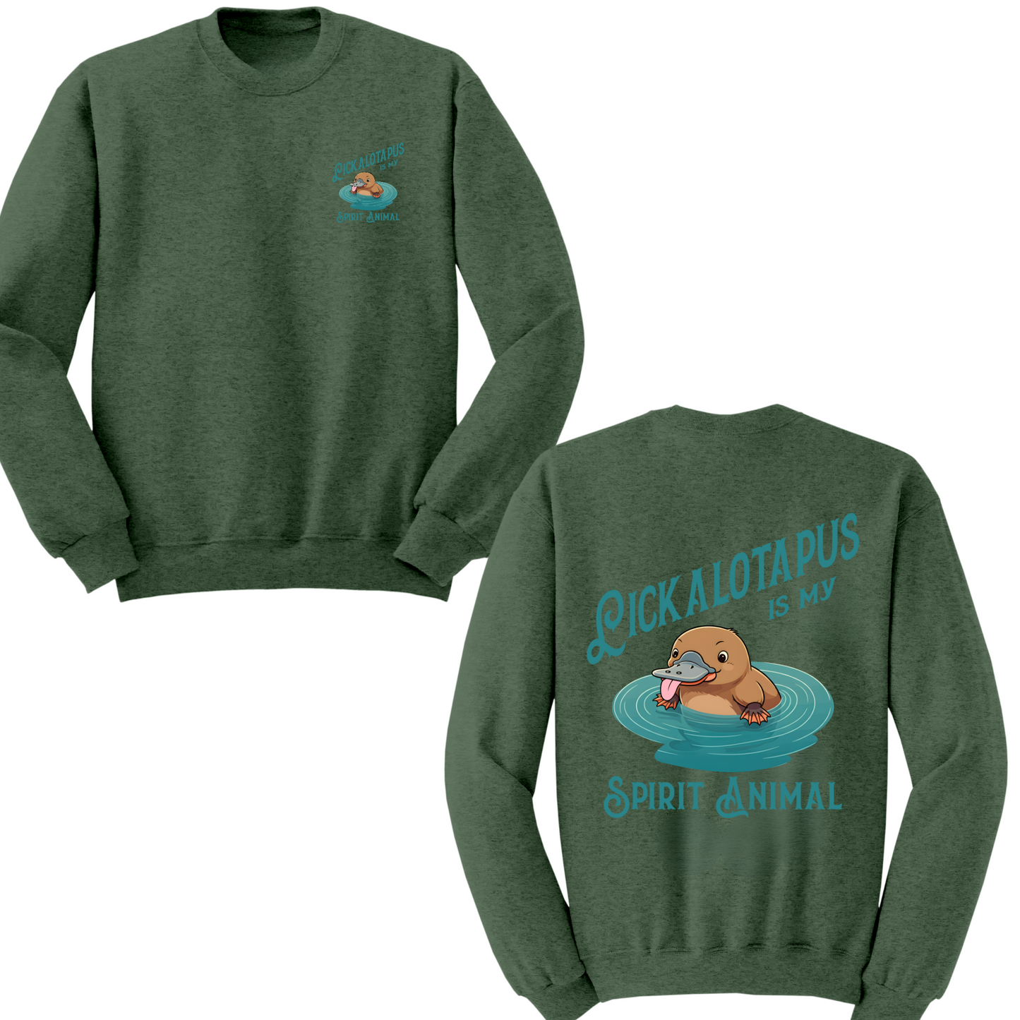Spirit Animal Lickalotapus Crewneck Sweater