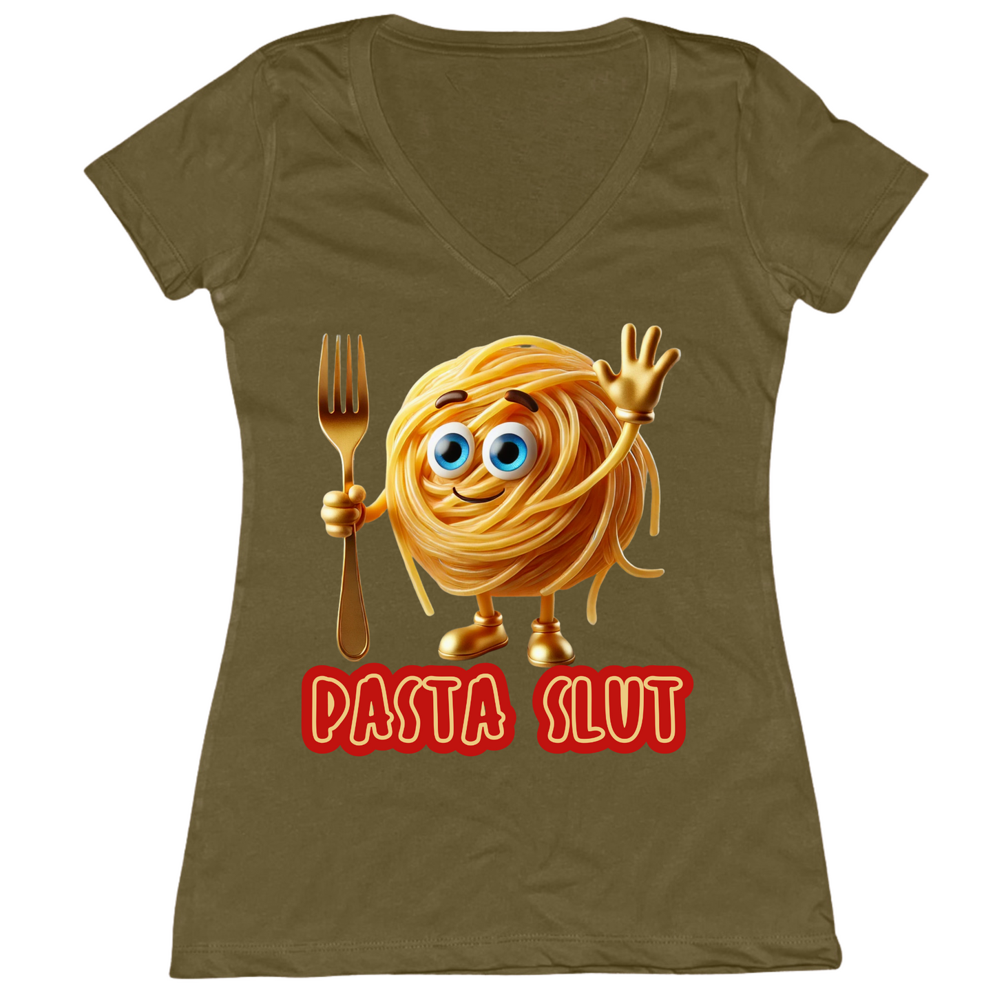 Pasta Slut Womens V-Neck Tee