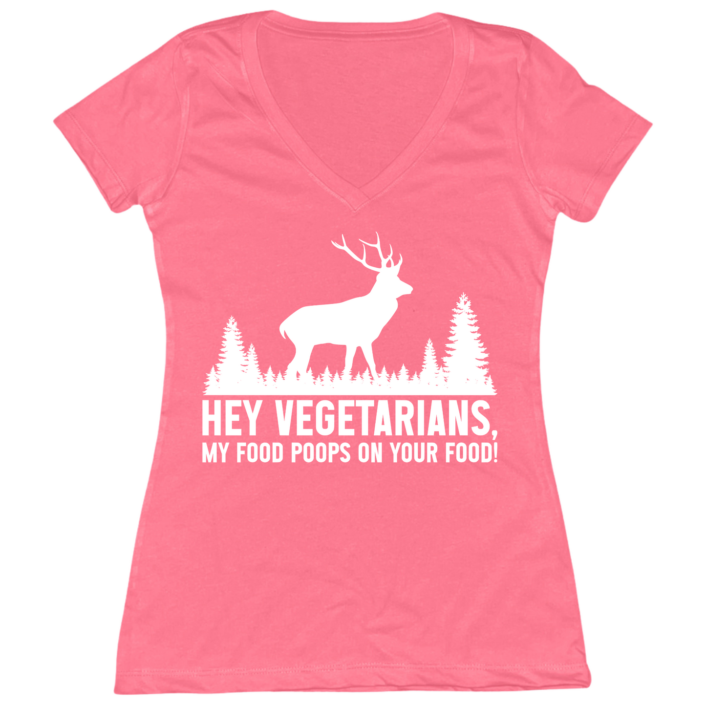 My Food Poops On Your Food Womens V-Neck Tee