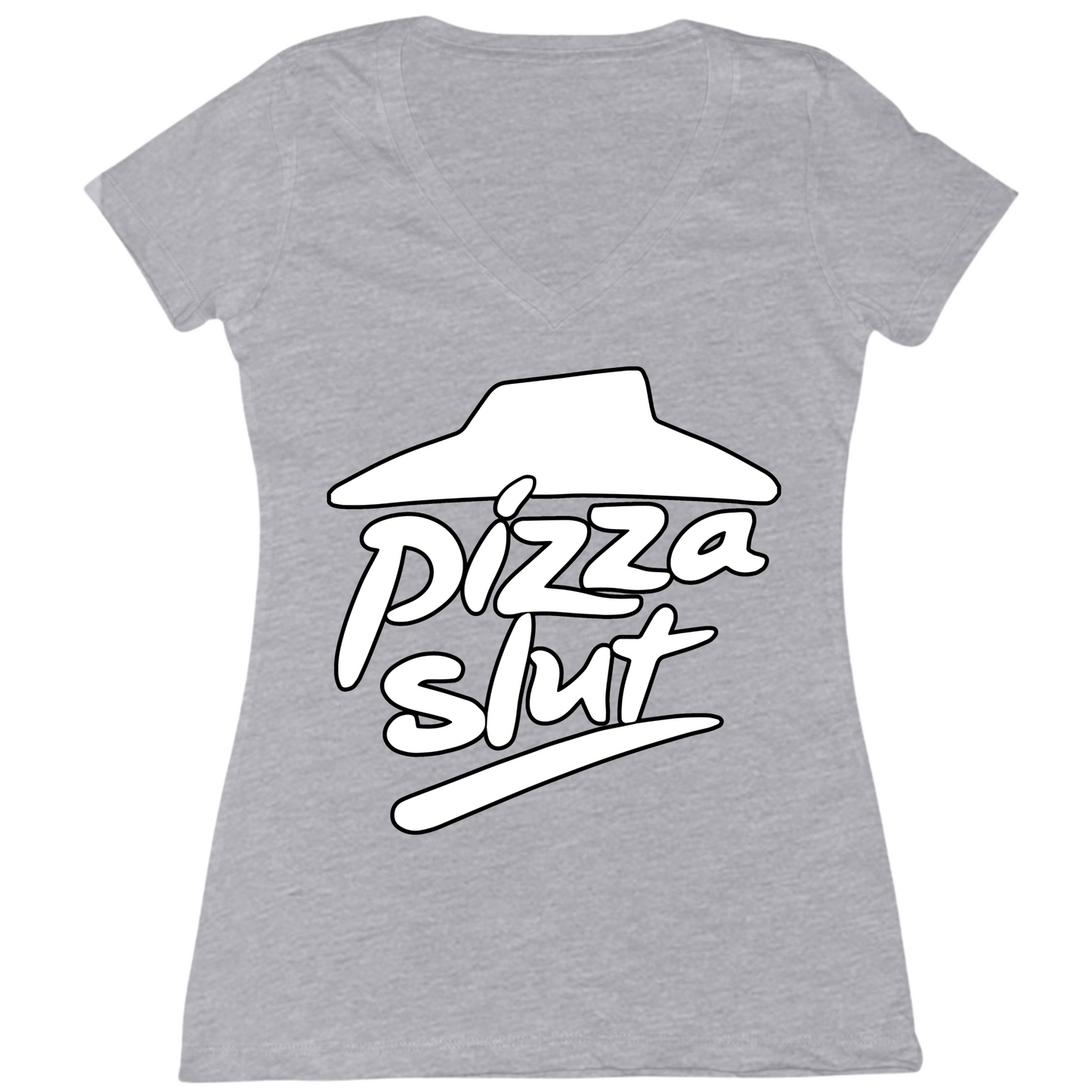 Pizza Slut Womens V-Neck Tee