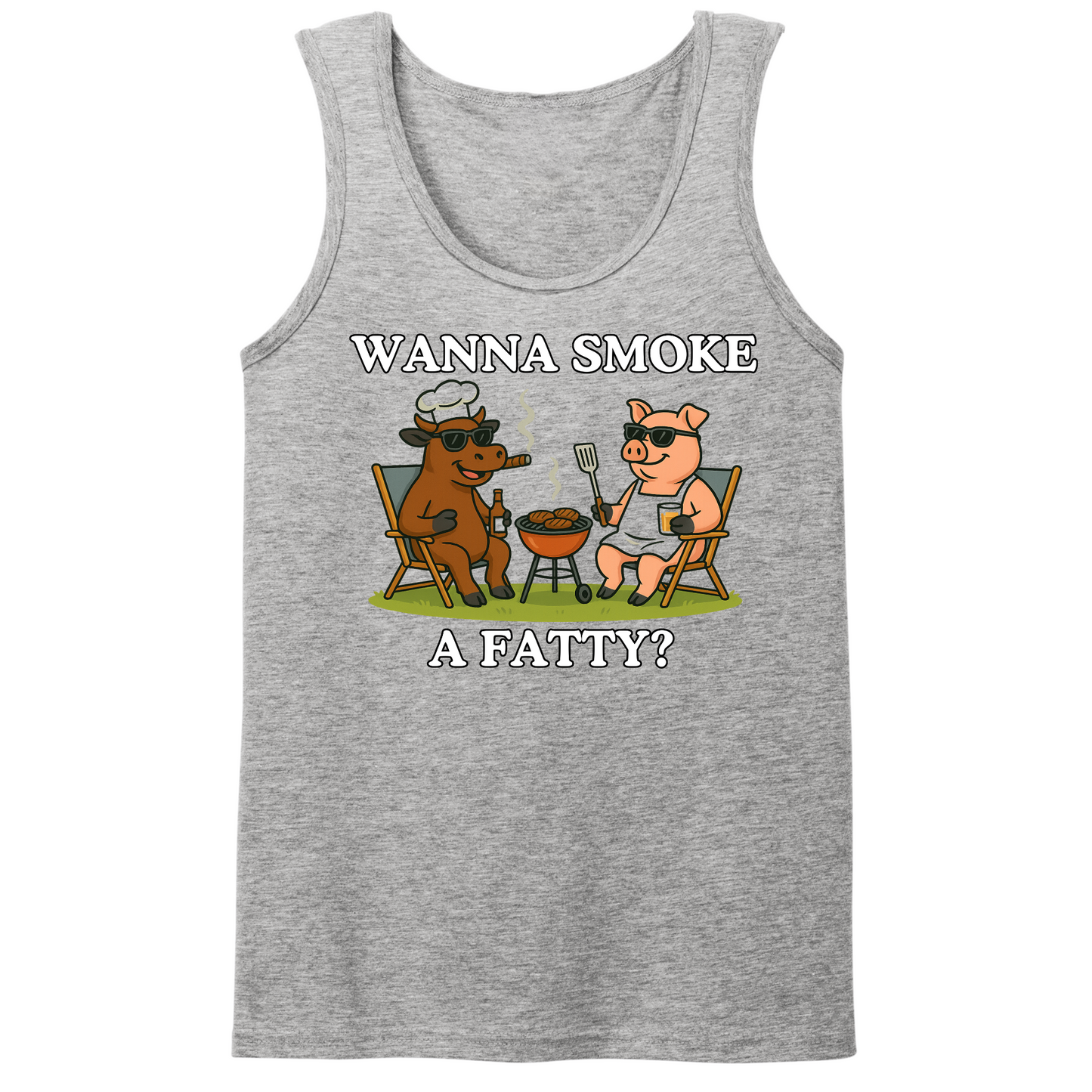 Wanna Smoke A Fatty Mens Tank Top