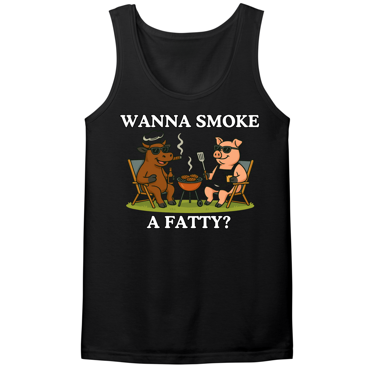 Wanna Smoke A Fatty Mens Tank Top