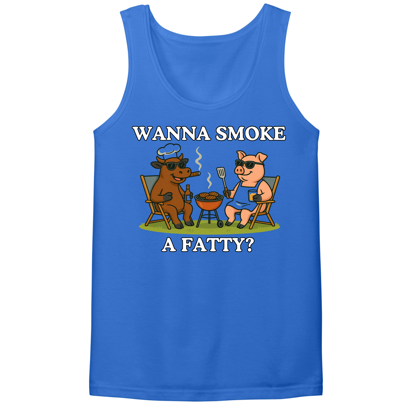 Wanna Smoke A Fatty Mens Tank Top