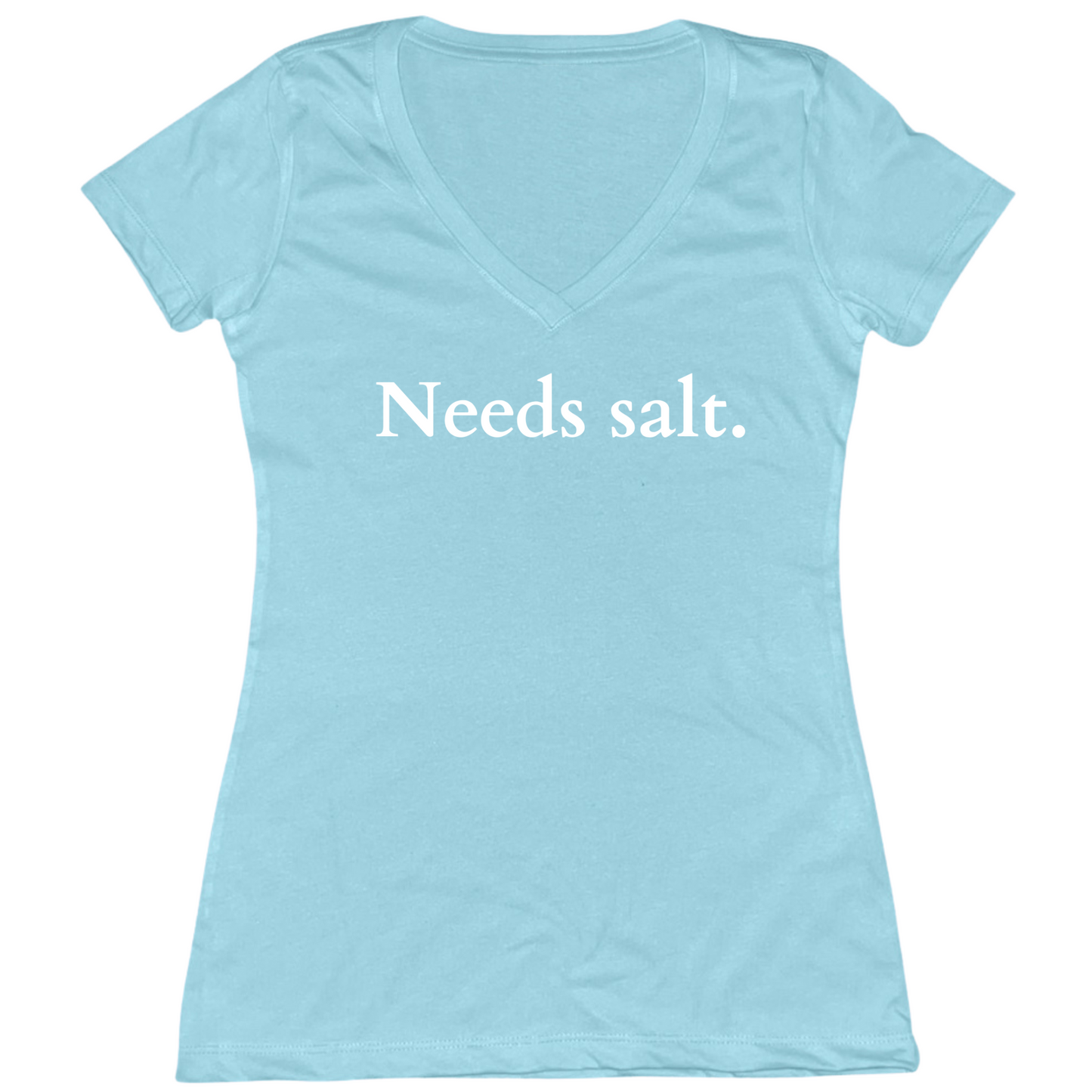Needs Salt Womens V-Neck Tee