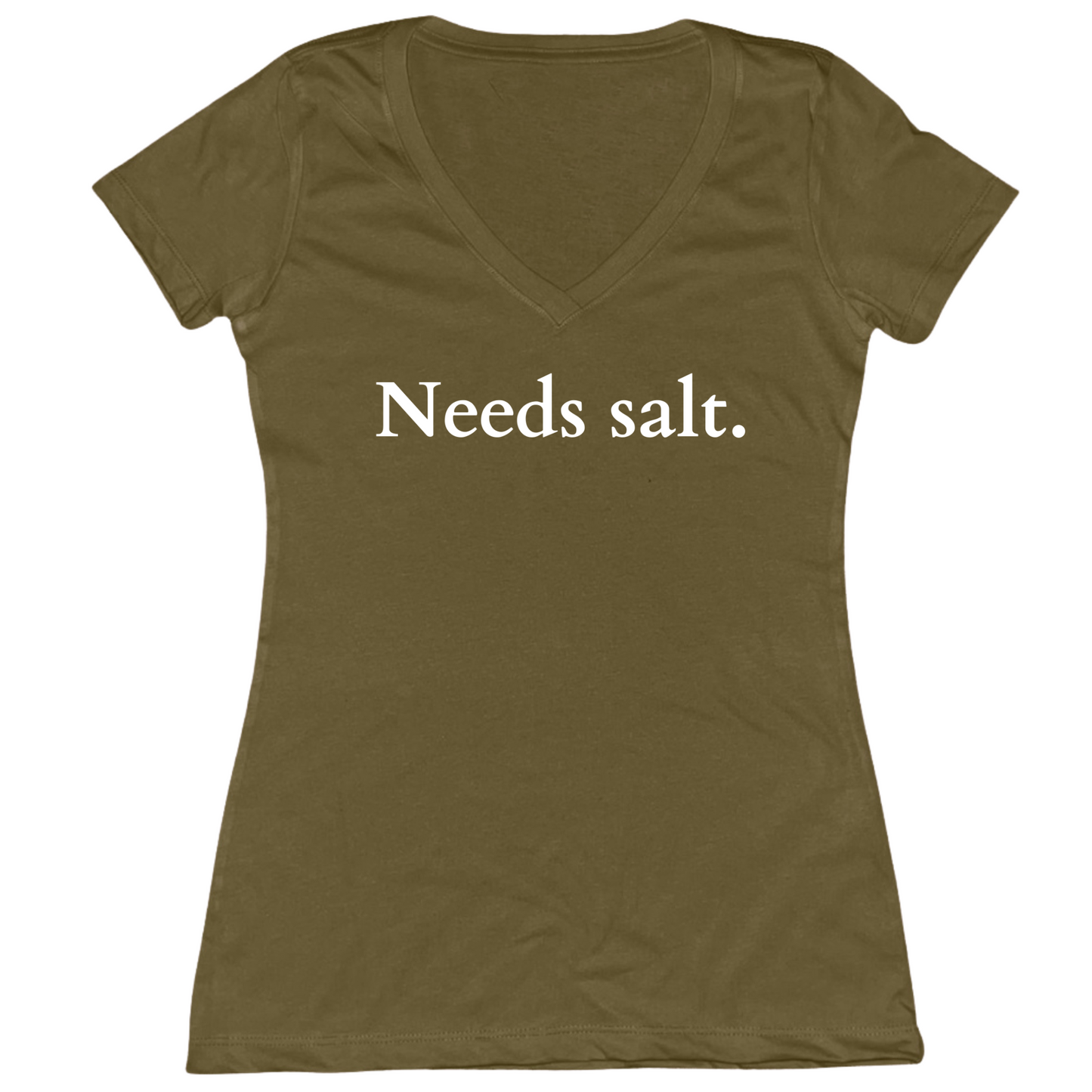 Needs Salt Womens V-Neck Tee
