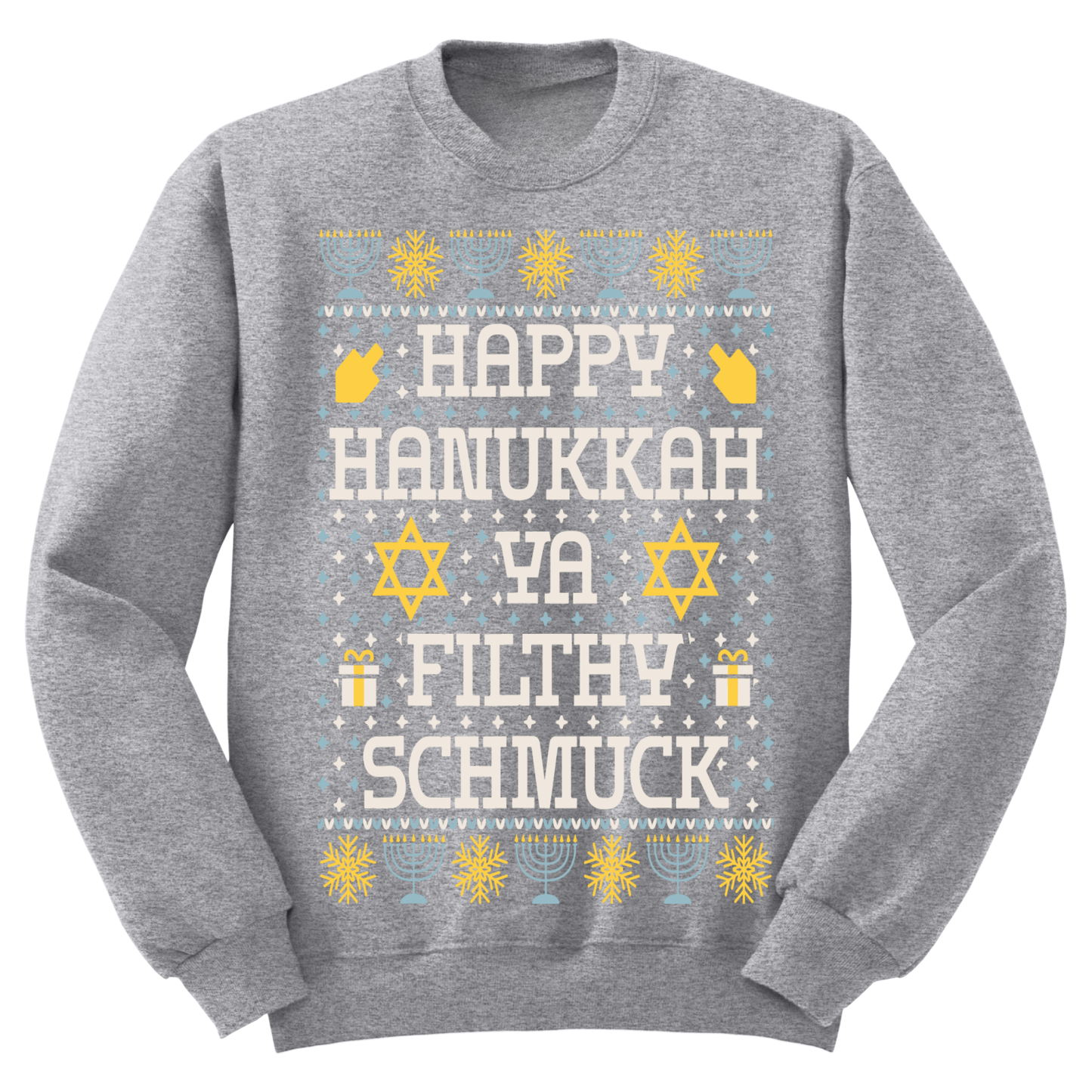 Ugly Hannukah Sweater Happy Hanukkah Filthy Schmuck