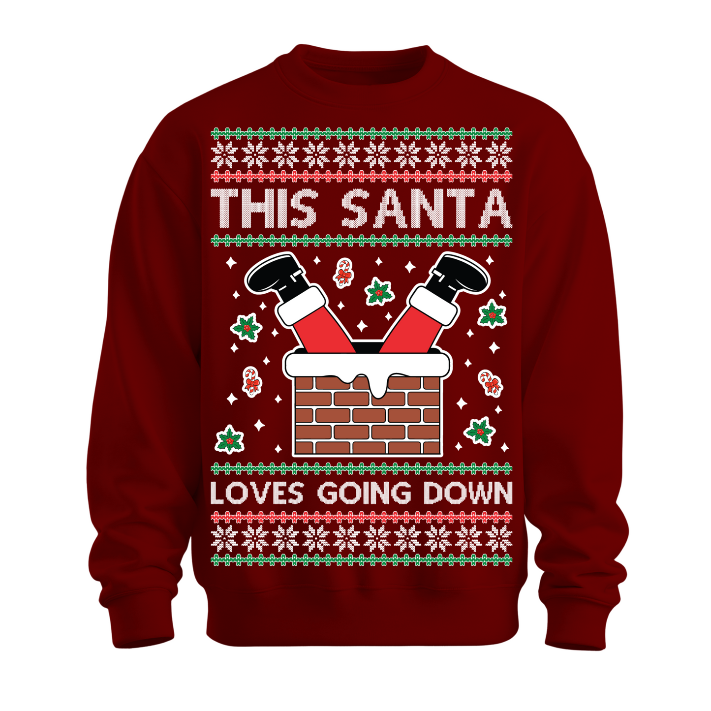 Ugly Christmas Sweater This Santa Loves Going Down