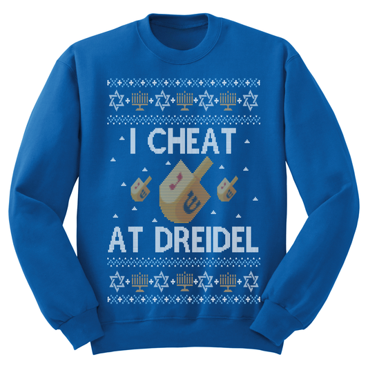 Ugly Hannukah Sweater I Cheat At Dreidel