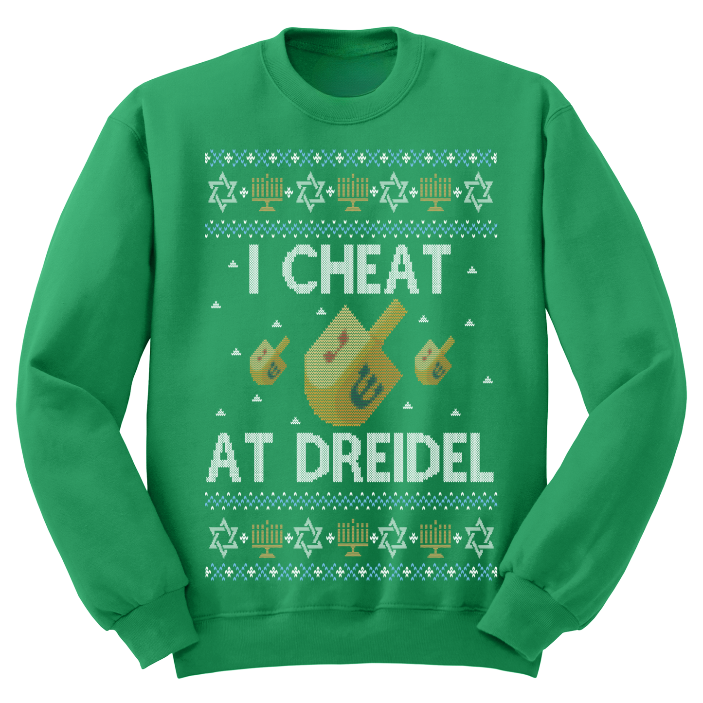 Ugly Hannukah Sweater I Cheat At Dreidel