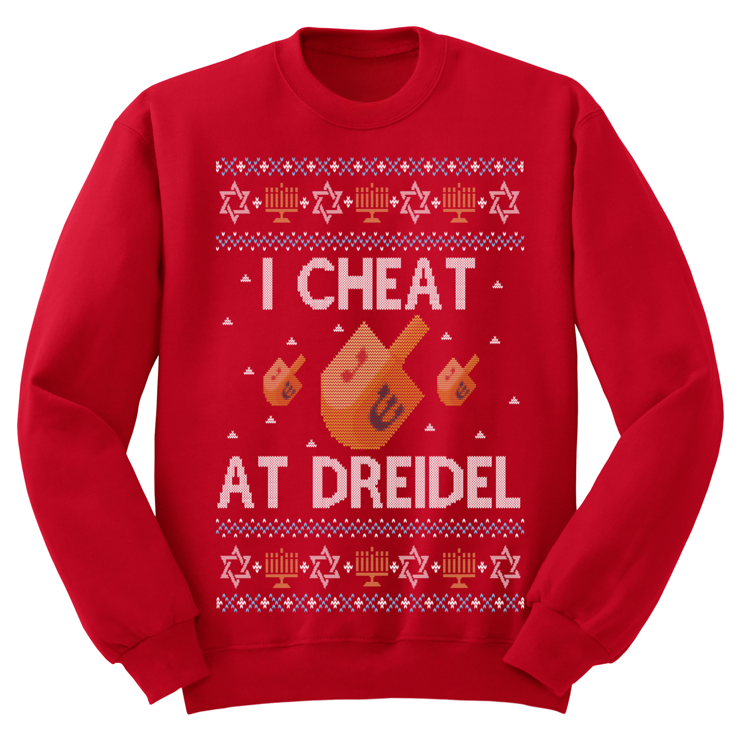 Ugly Hannukah Sweater I Cheat At Dreidel