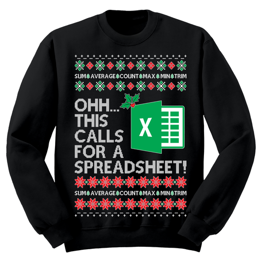 Ugly Christmas Sweater This Calls For A Spreadsheet