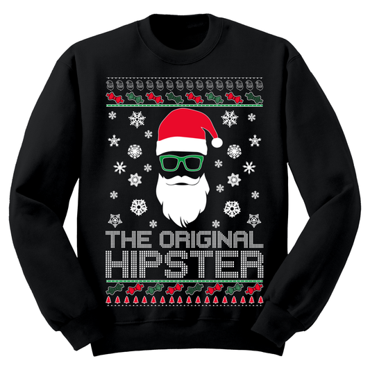 Ugly Christmas Sweater Santa Original Hipster
