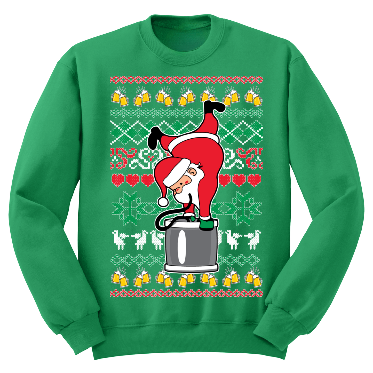 Ugly Christmas Sweater Drunk Santa Keg Stand
