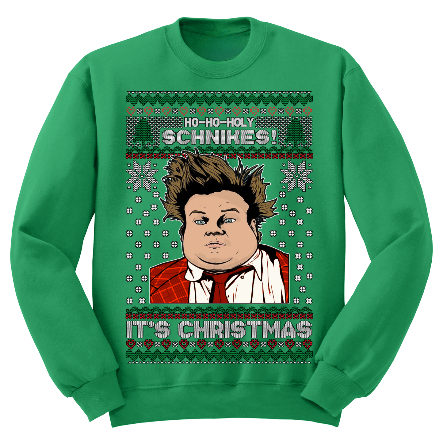 Ugly Christmas Sweater Holy Schnikes Tommy Boy