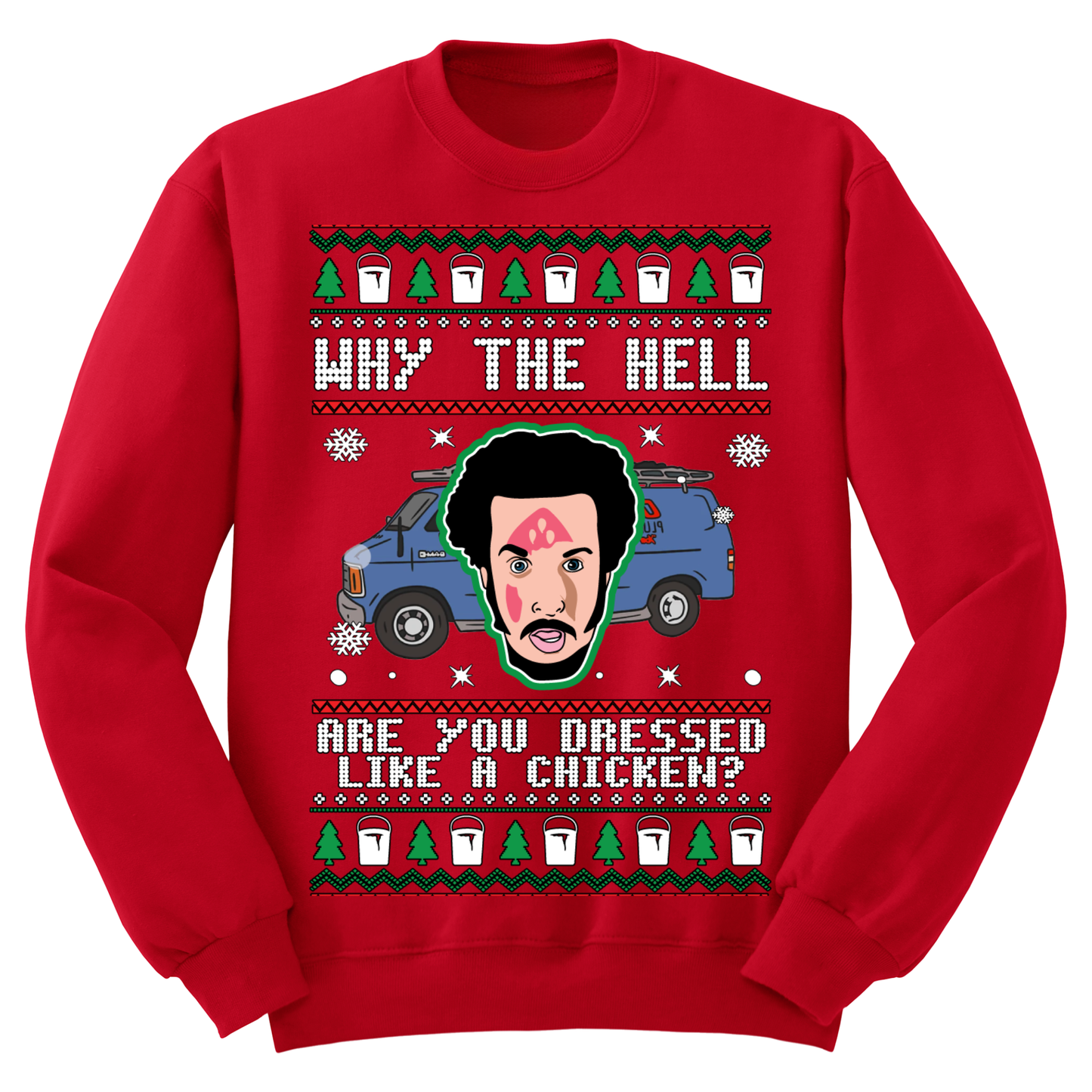 Ugly Christmas Sweater Dressed Like A Chicken Harry