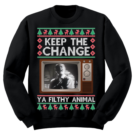 Ugly Christmas Sweater Keep The Change Filthy Animal