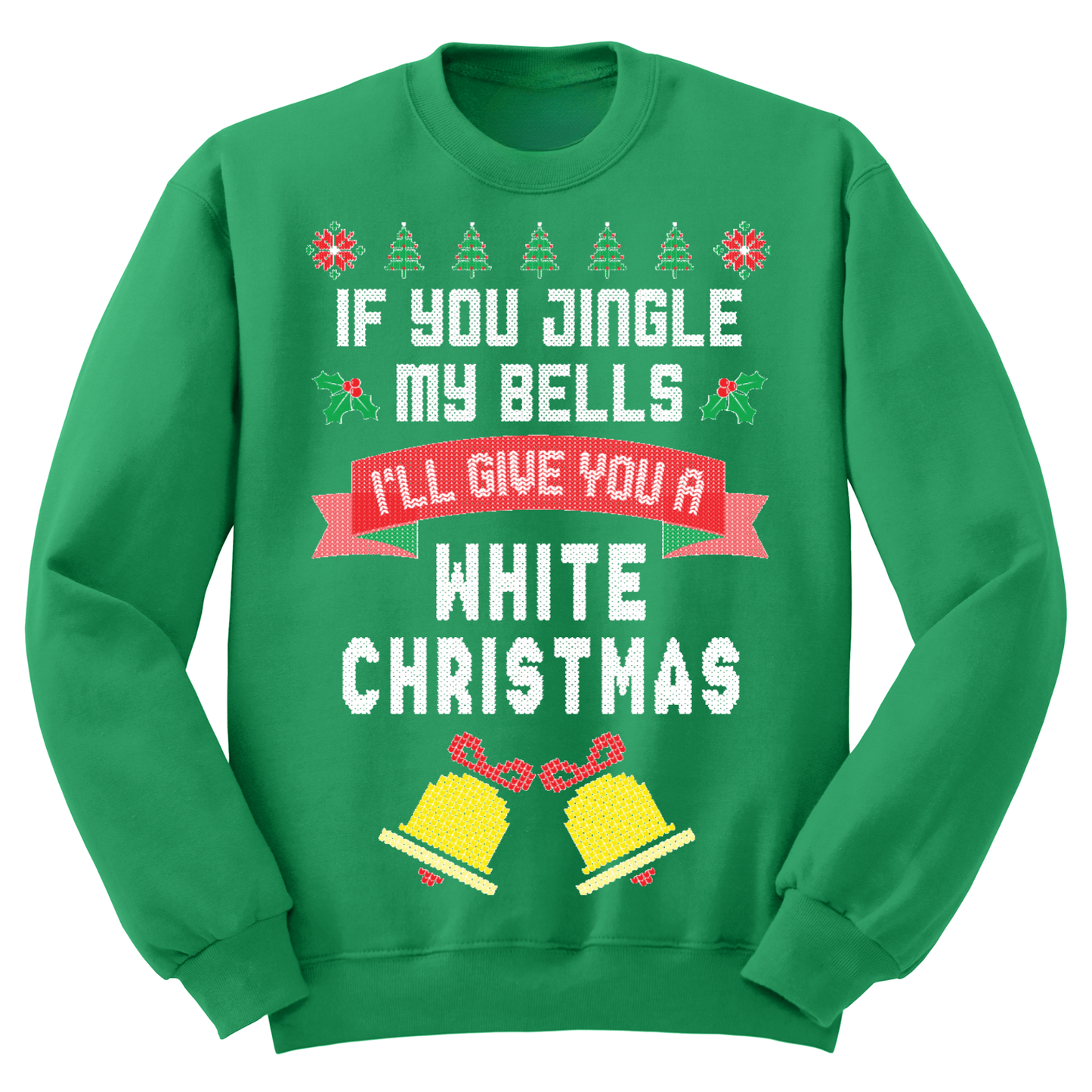 Ugly Christmas Sweater Jingle My Bells White Christmas