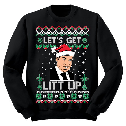 Ugly Christmas Sweater Lets Get Litt Up