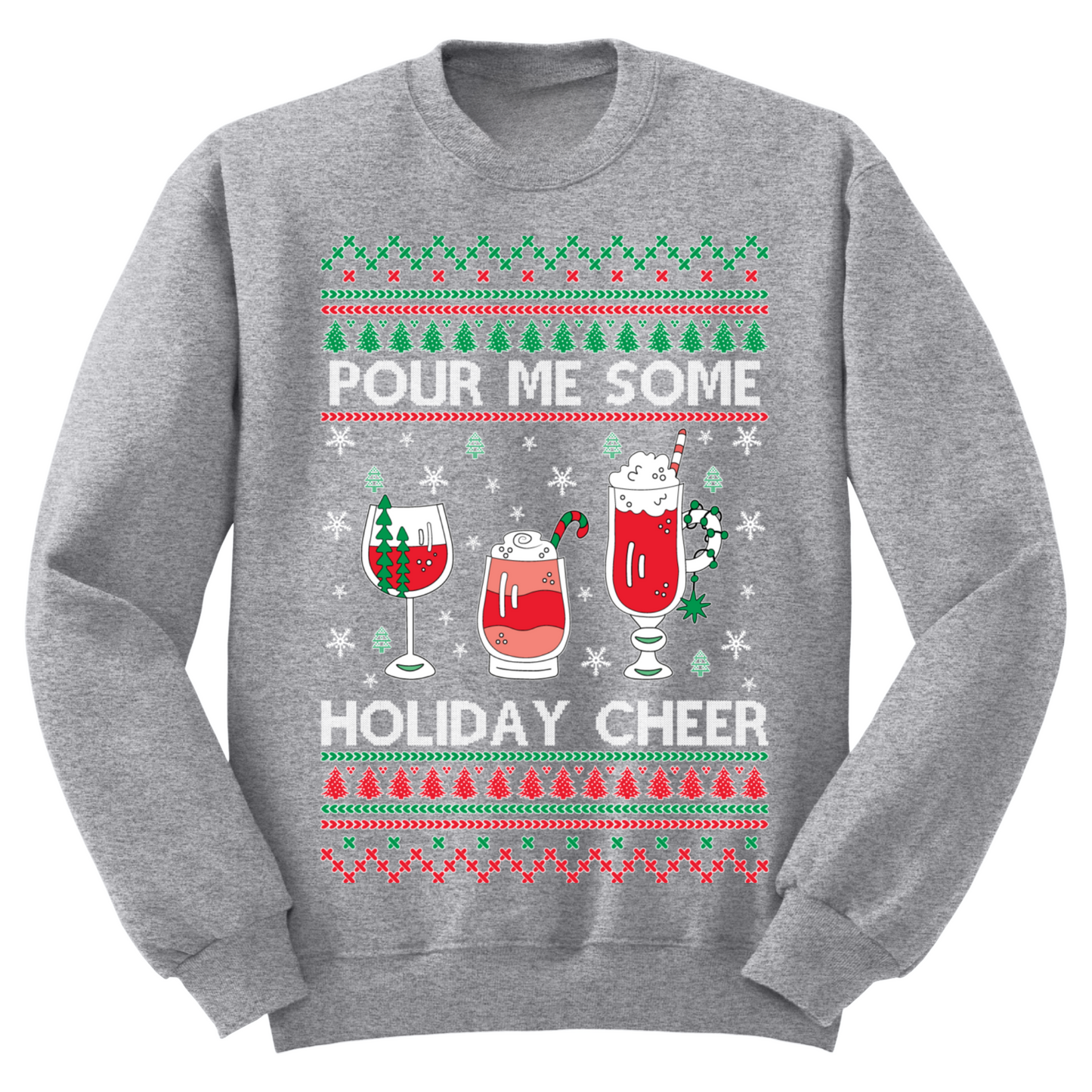 Ugly Christmas Sweater Pour Me Some Holiday Cheer