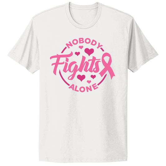 Nobody Fights Alone Breast Cancer T-shirt