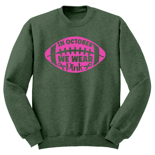 Football Pink Crewneck Sweater