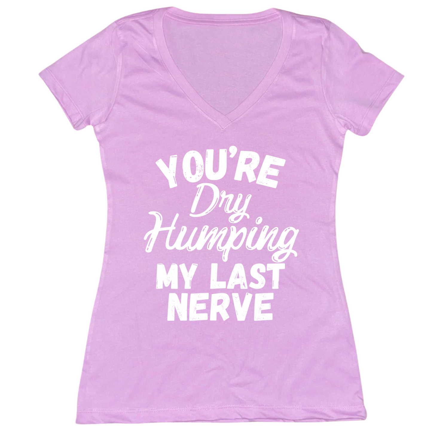 Dry Humping My Last Nerve Womens V-Neck Tee