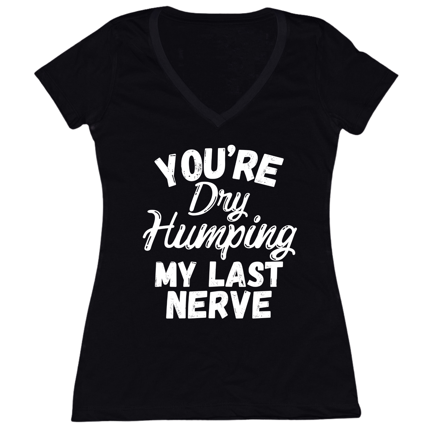 Dry Humping My Last Nerve Womens V-Neck Tee