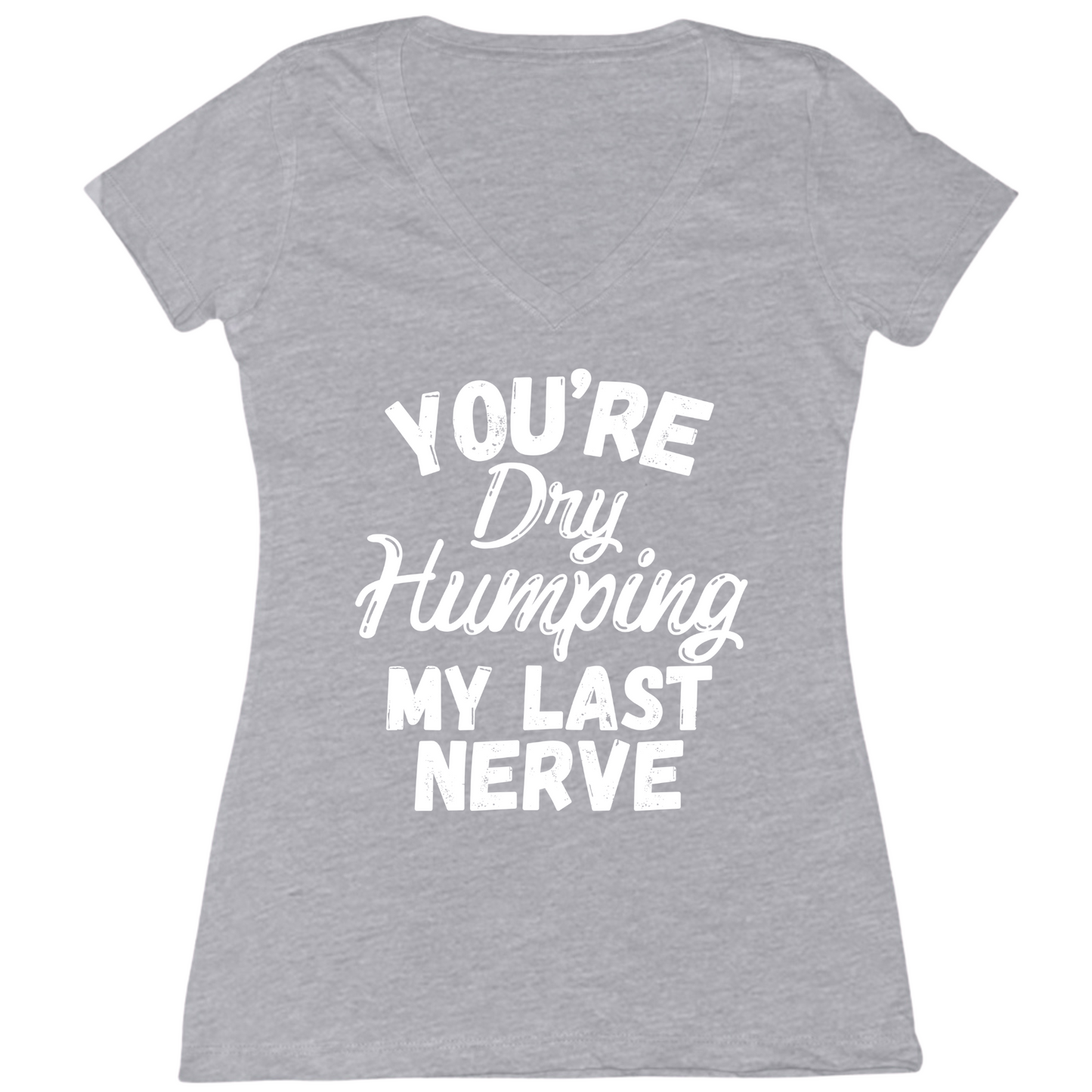 Dry Humping My Last Nerve Womens V-Neck Tee