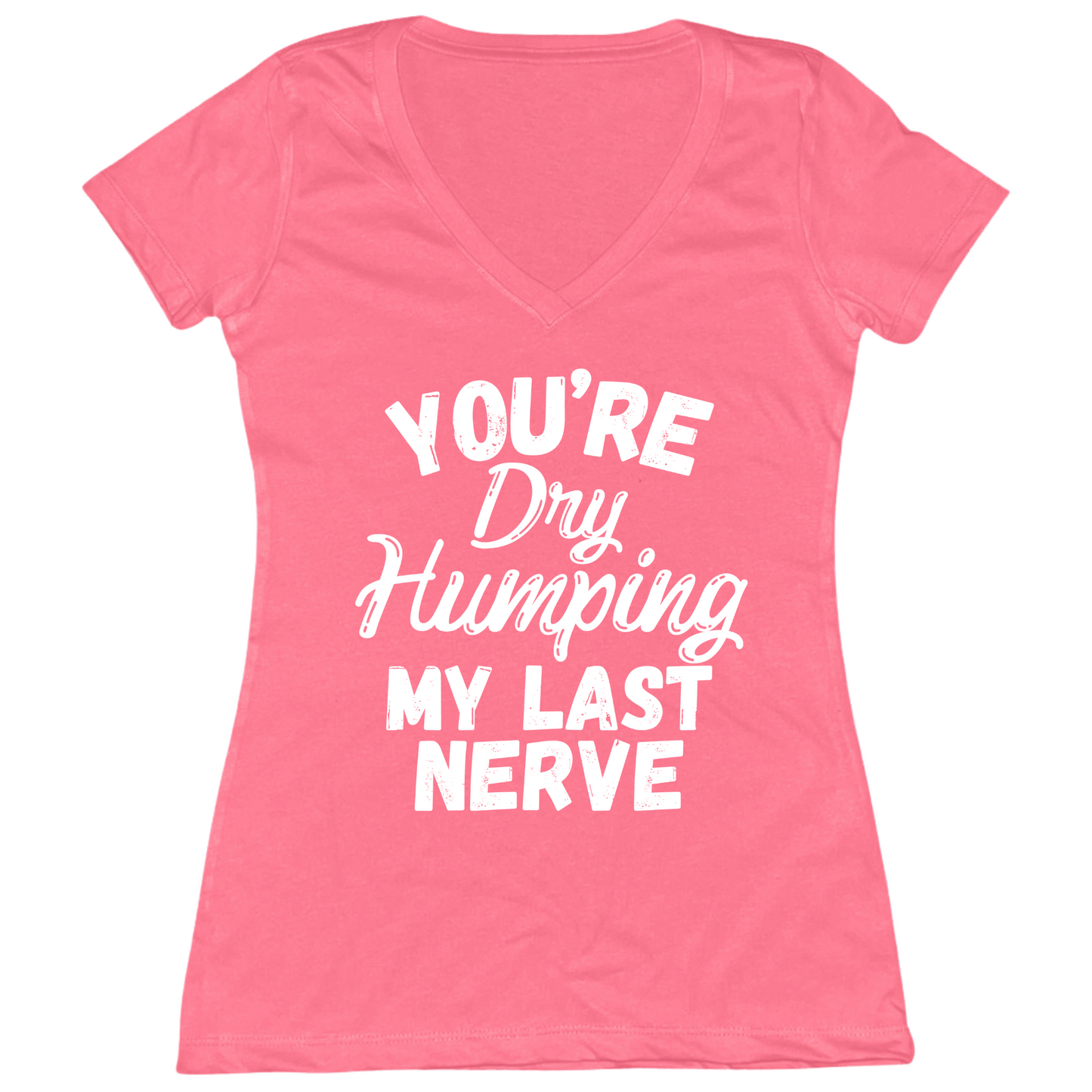 Dry Humping My Last Nerve Womens V-Neck Tee