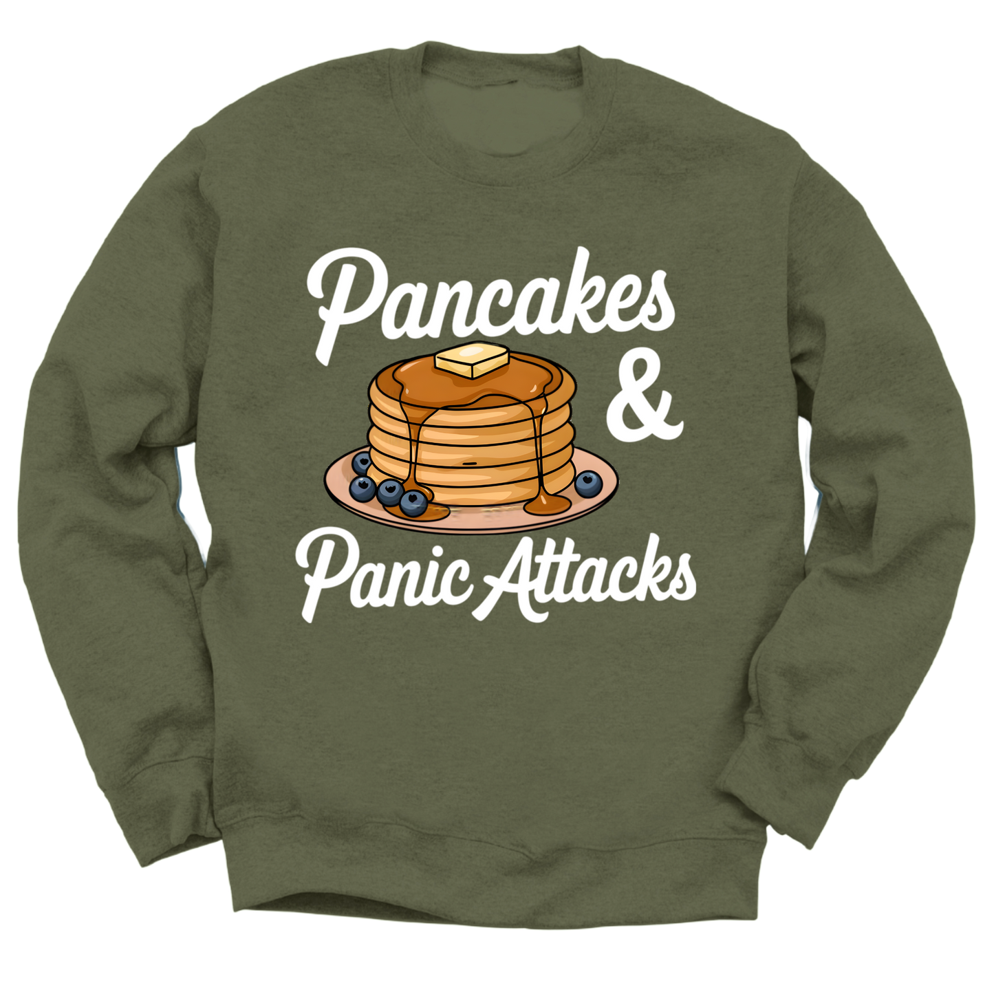 Pancakes And Panic Attacks Crewneck Sweater