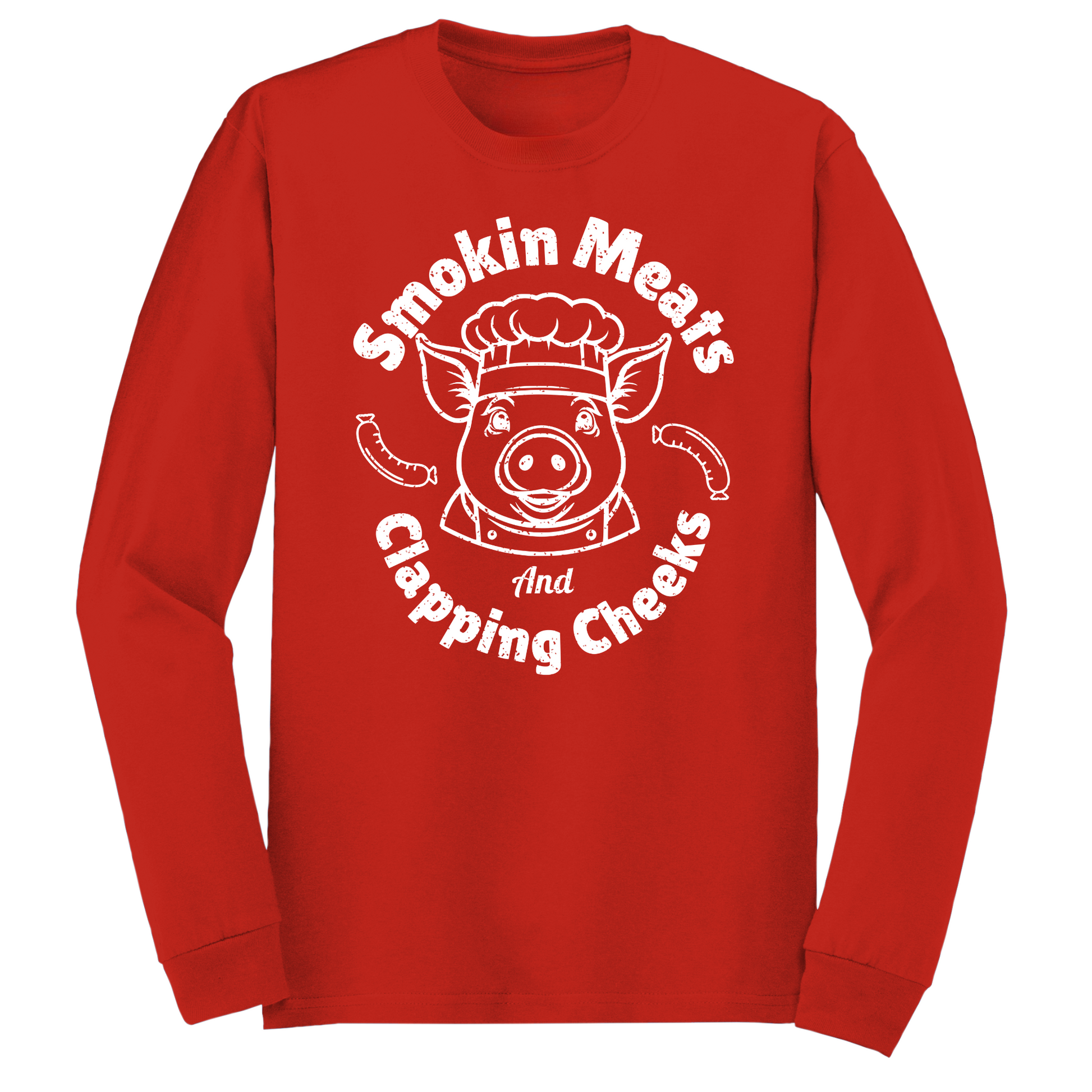 Smokin Meats Clappin Cheeks Long Sleeve Tshirt