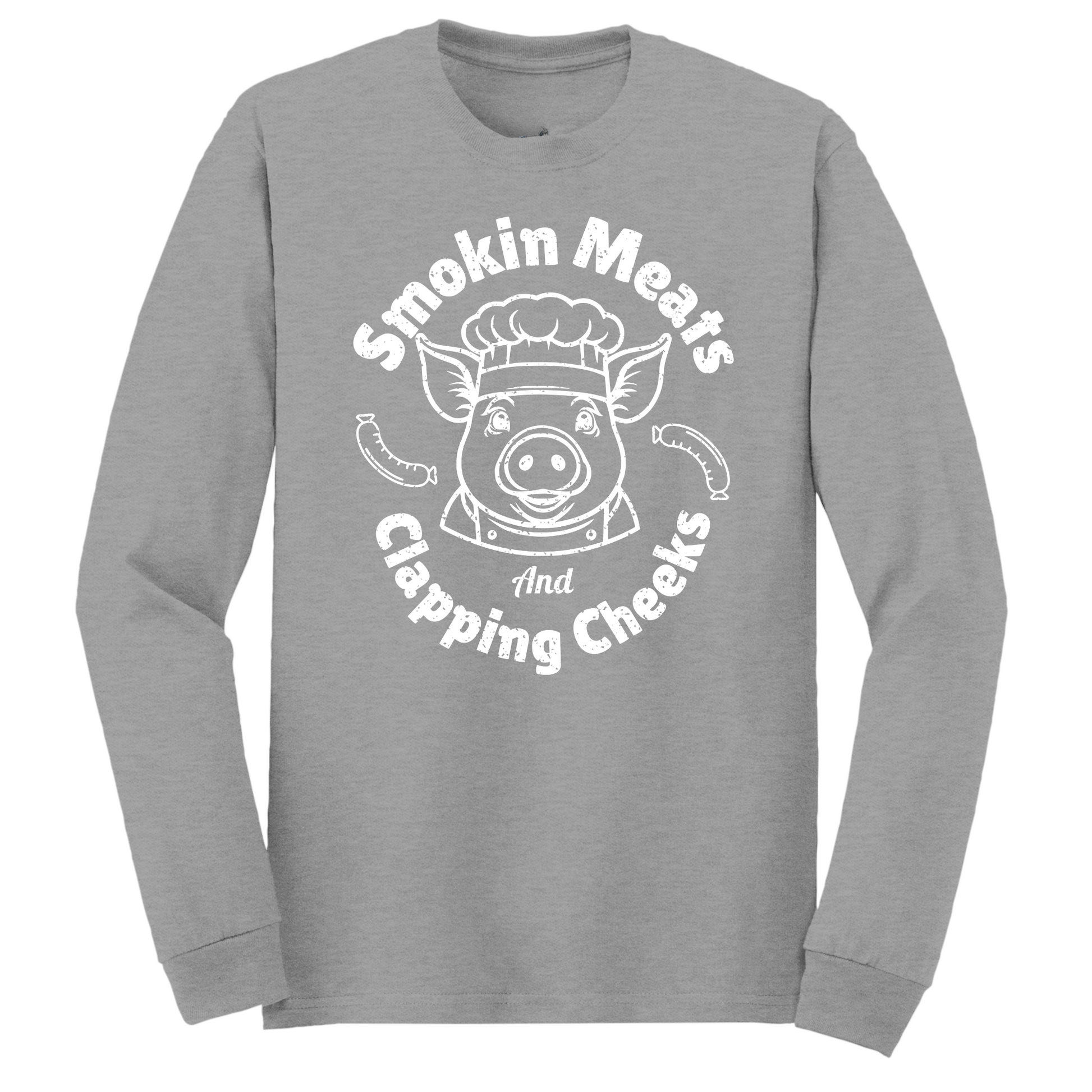 Smokin Meats Clappin Cheeks Long Sleeve Tshirt