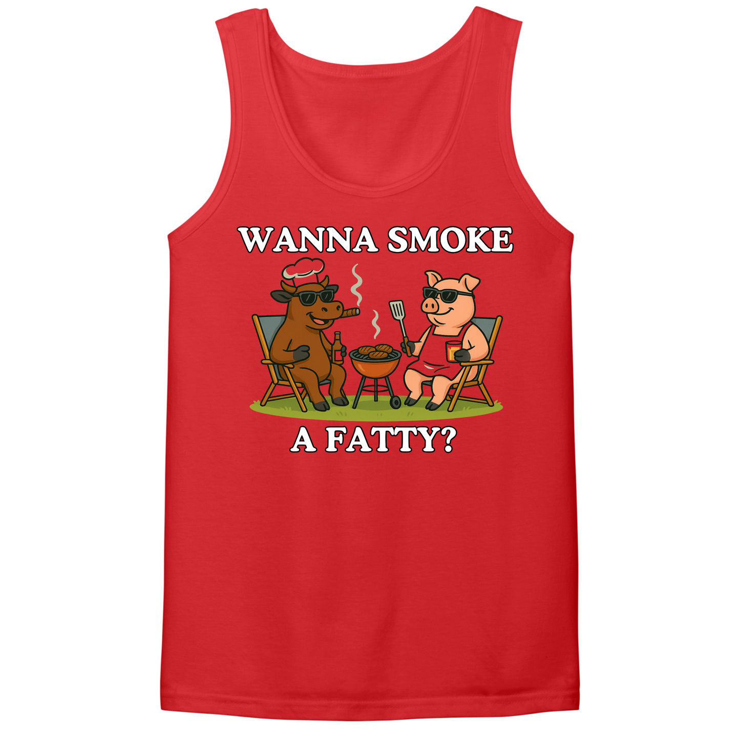 Wanna Smoke A Fatty Mens Tank Top