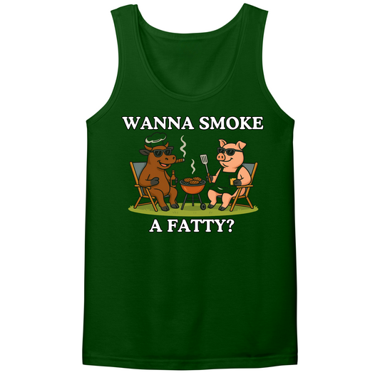 Wanna Smoke A Fatty Mens Tank Top