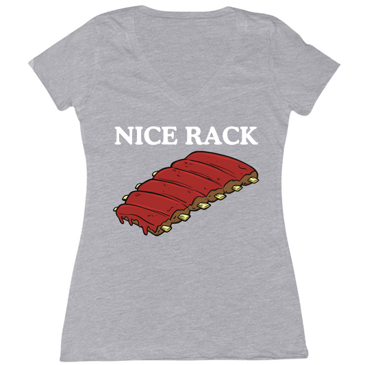 Nice Rack Womens V-Neck Tee
