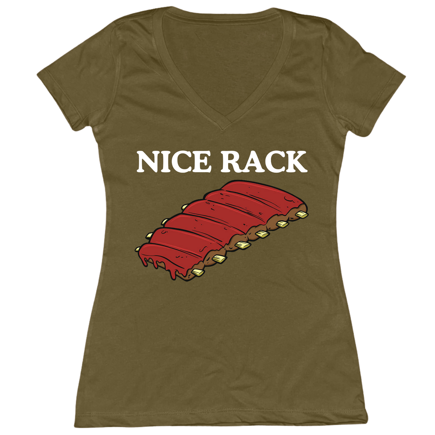 Nice Rack Womens V-Neck Tee