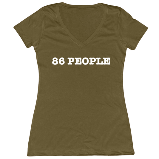 86 People Womens V-Neck Tee