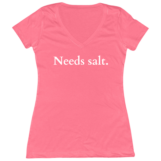 Needs Salt Womens V-Neck Tee