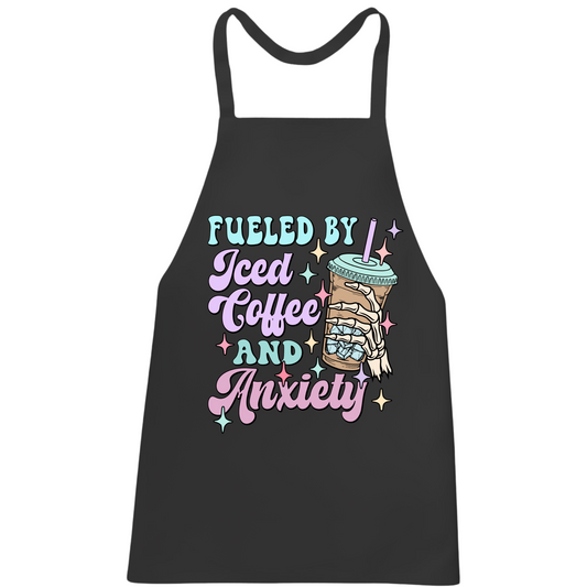 Fueled By Iced Coffee And Anxiety Apron